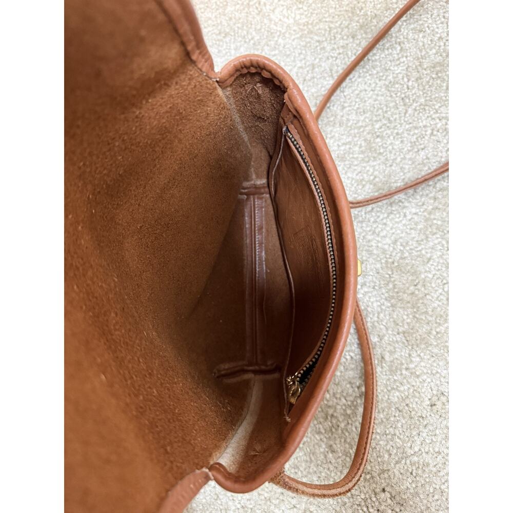 Vintage Coach Quincy British Tan Leather Crossbody Women's Shoulder Bag Purse - Picture 3 of 9